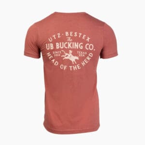 UB Bucking Co Head of the Herd tee red back