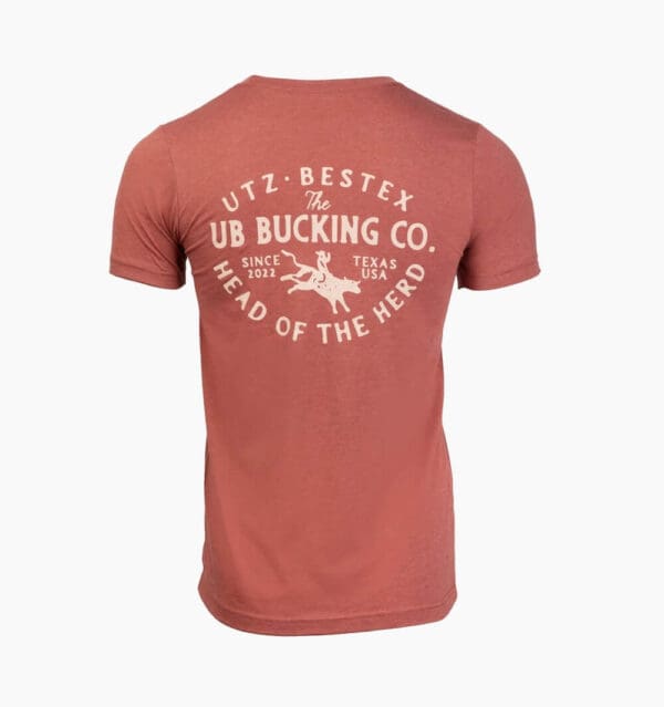 UB Bucking Co Head of the Herd tee red back