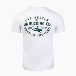UB Bucking Co Head of the Herd tee white back
